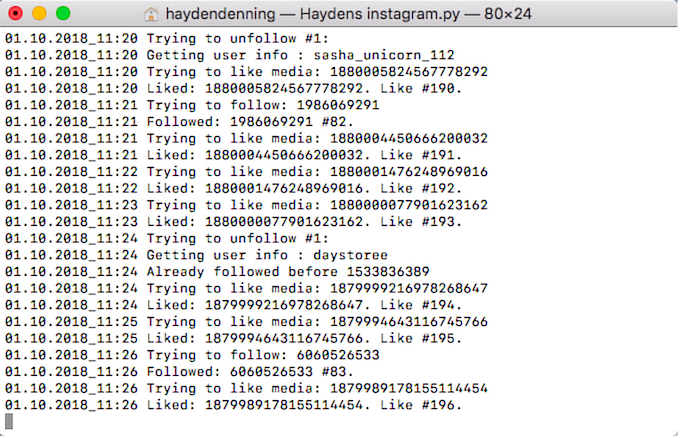 i will program a bot to run your instagram account - follow unfollow instagram program