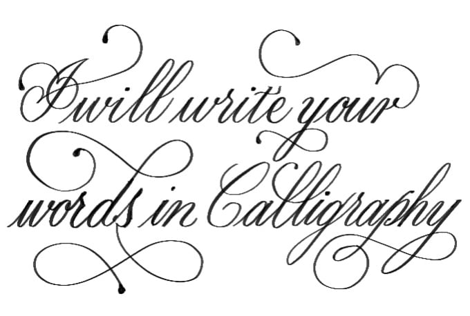 Digitally write your words in beautiful calligraphy by Stevenbletterin