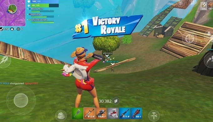 i will play fortnite on mobile until we win or time is up - fortnite mobile win