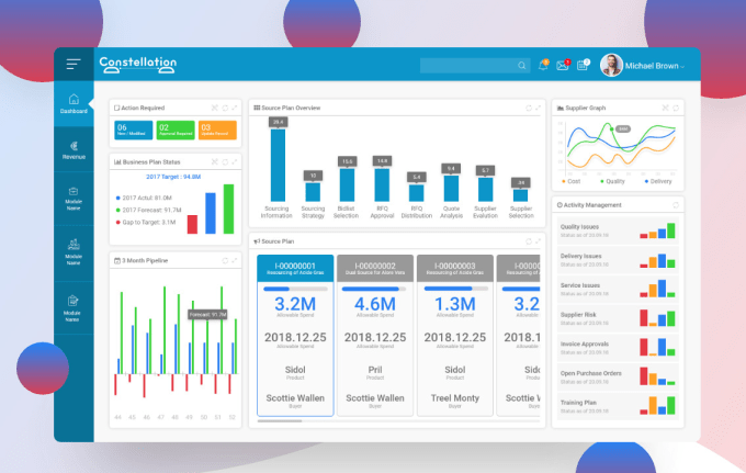 Design crm dashboard, web app design by Hamidesigner