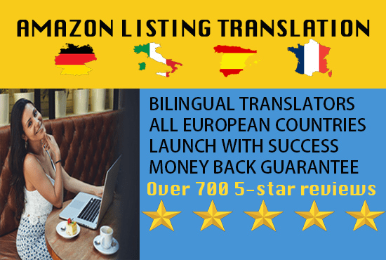 Translate Amazon Product Listing Into French Spanish German Or