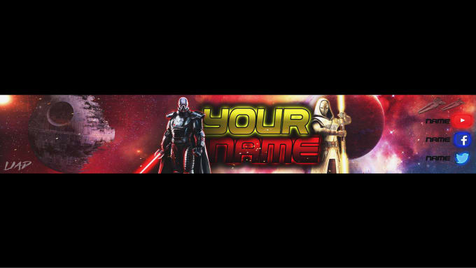 Make youtube banner star wars style by Liad_rahum