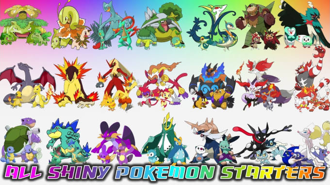 Trade all 21 evolved shiny starter pokemon by Brandontrades