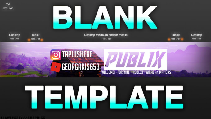 make you a roblox youtube channel banner or logo