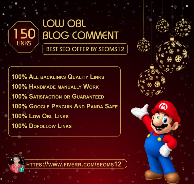 do 150 dofollow blogs comment with low obl