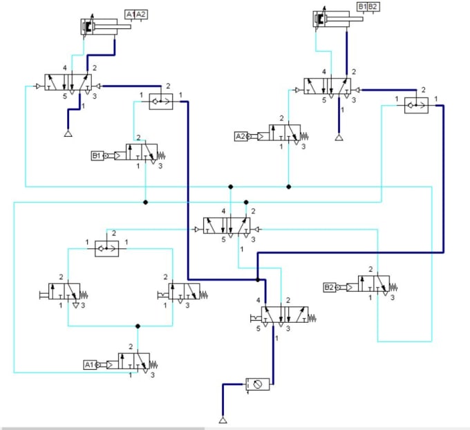 Design any hydraulic and pneumatic circuit by Isuru2011