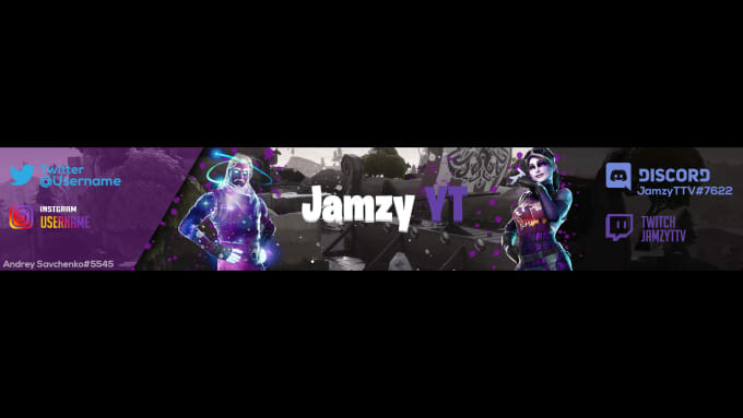 i will create a fortnite youtube banner for you - fortnite youtube banner without text