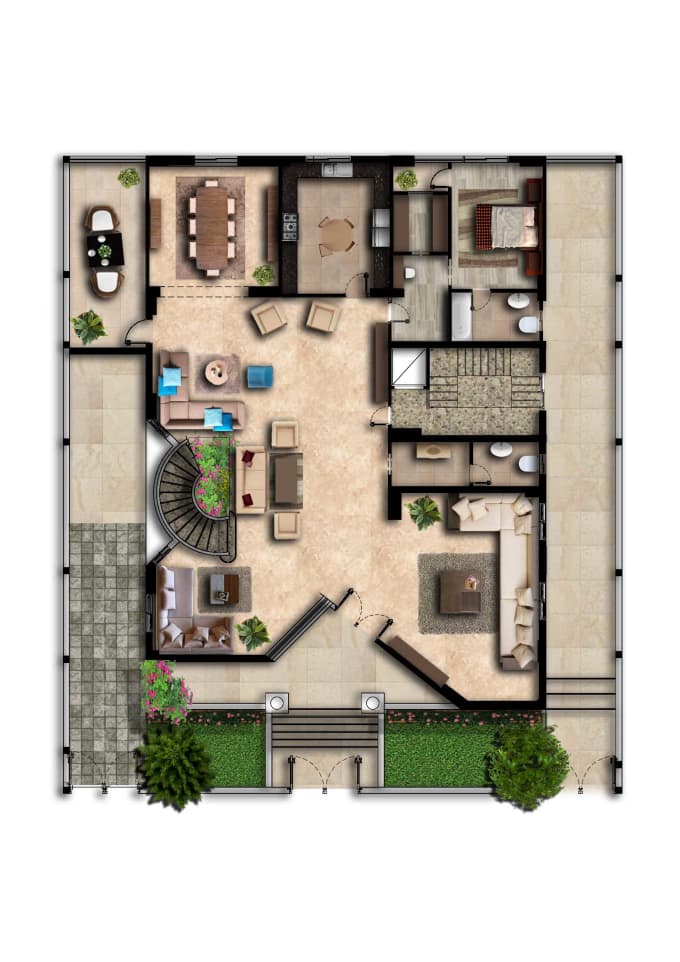 presentation floor plans architecture