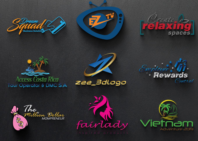 Do modern custom 3d logo design by Zee_3dlogo