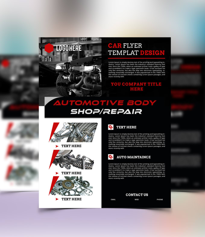 Automotive and workshop flyer design by Dip_pappu