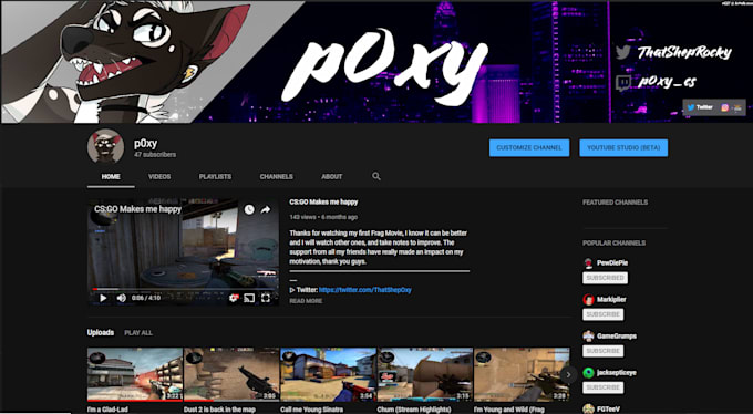 Make You A Personal Youtube Banner By P0xy Cs
