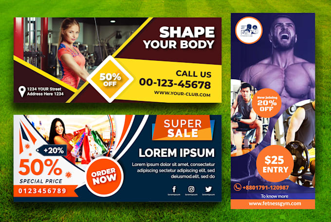 Do Web Banner Design Banner Ads Header Slider In 12 Hours By