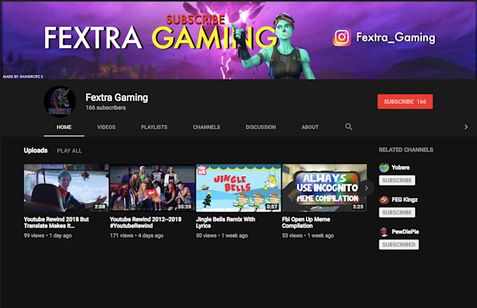 Make You A Youtube Banner By Raindropzii