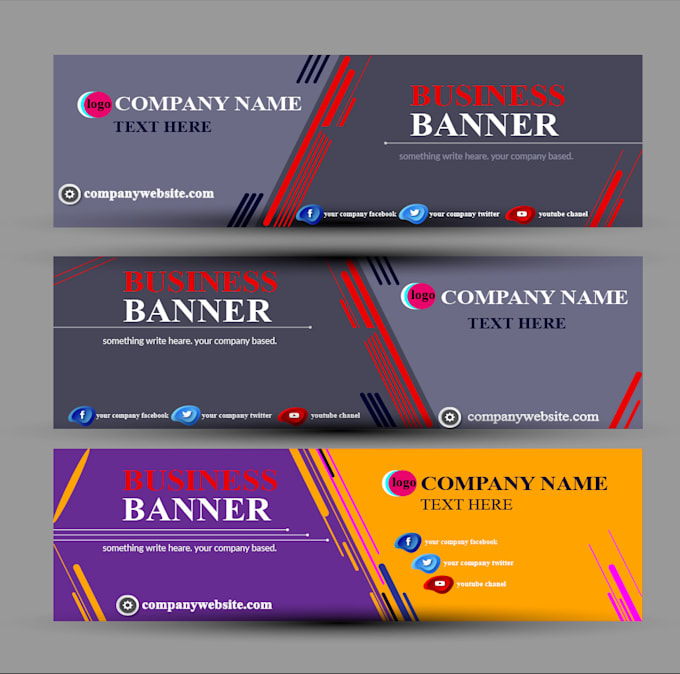 Design Banners For Your Company For Use Website Facebook Another