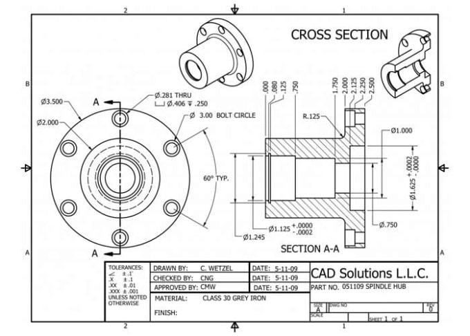 autocad-mechanical-engineering-drawings