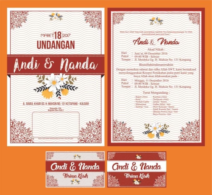 Ubaynizar I Will Design An Unique Wedding Invitation For 10 On Wwwfiverrcom