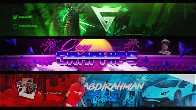 Create A Stunning Youtube Banner Or Twitter Header By Cozygraphix