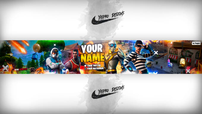 Banner Template Fortnite Psd By Yaspro 90yt - i will banner template fortnite psd