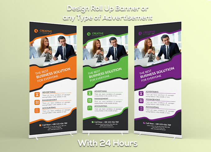 Do Roll Up Pull Up Pop Up Banner And Billboard Ads Design By
