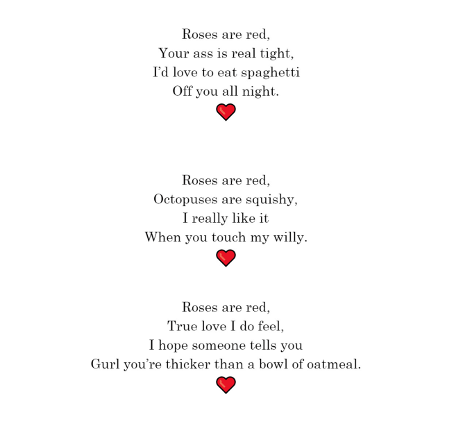 Write you a roses are red poem for valentines by R_chloe