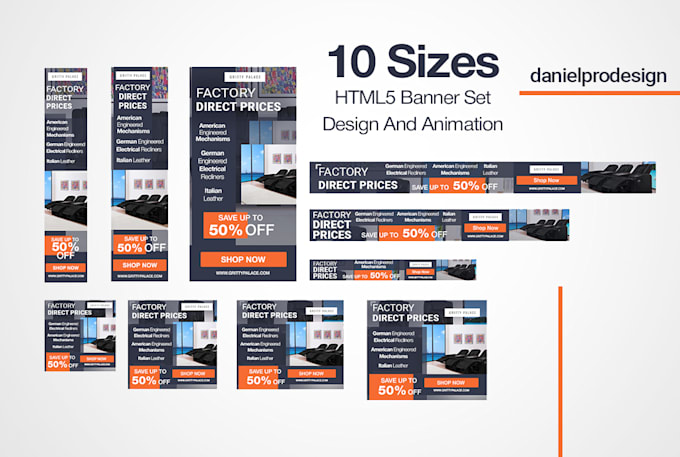 Design Animated Html5 Banner Ads For Google Adwords By Danielprodesign