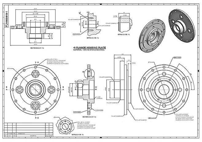 cad part drawings