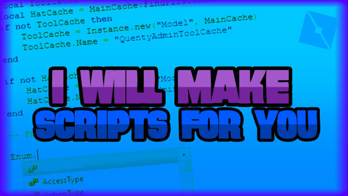 Make Roblox Script For You By Yourclomix - i will make roblox script for you