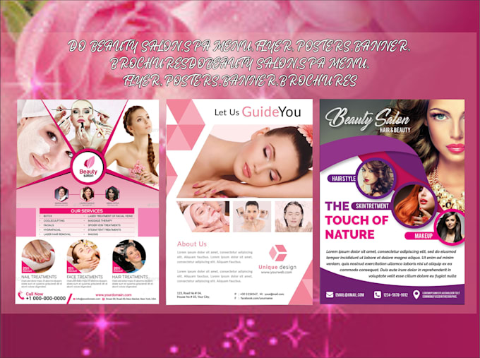 Do Beauty Salon Spa Menu Flyer Posters Banner Brochures By Zsgraphics