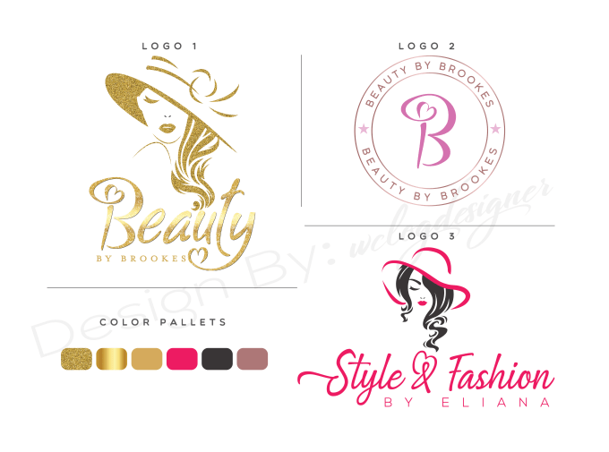 beauty saloon,cosmetics and makeup logo