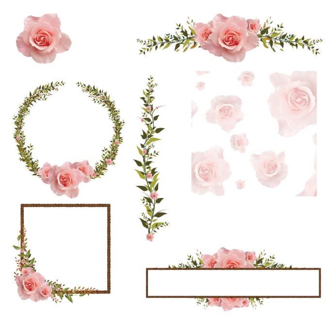 Watercolor floral flower border by Shamma136