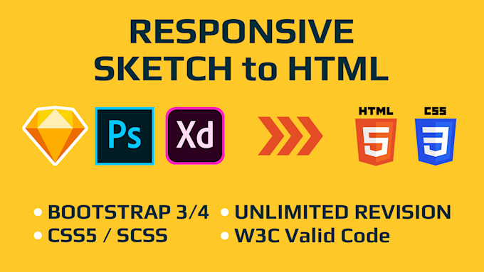 Crable I Will Convert Sketch To Html Responsive Bootstrap 4 Bootstrap 3 For 5 On Wwwfiverrcom