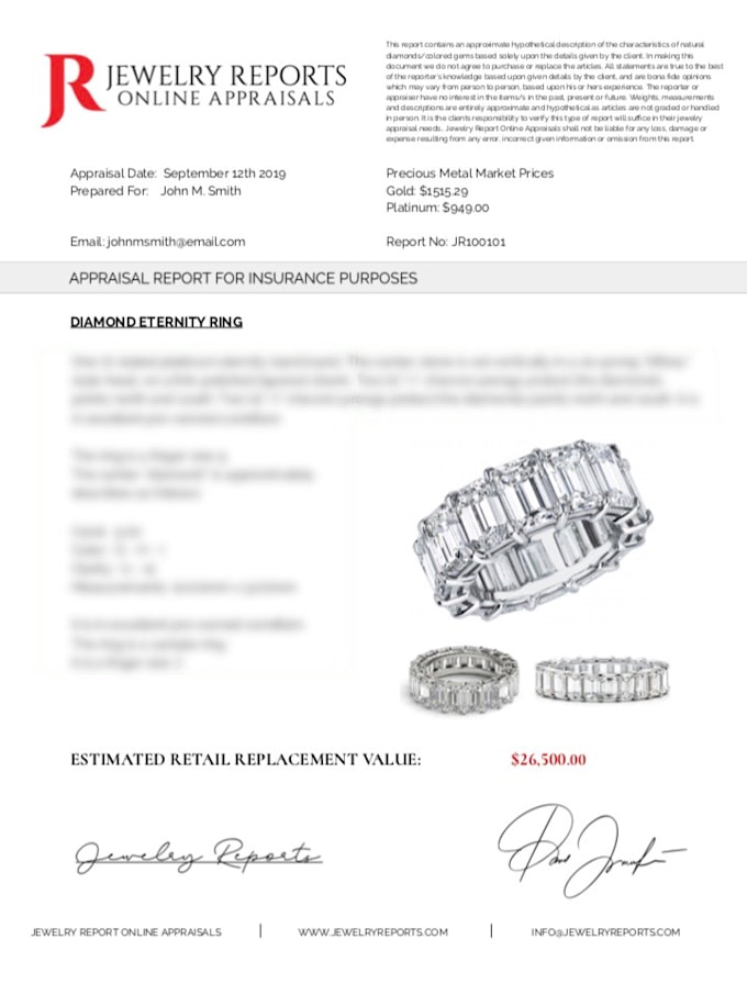 Insurance Cost To Get Ring Appraised Cost Of Diamond Ring
