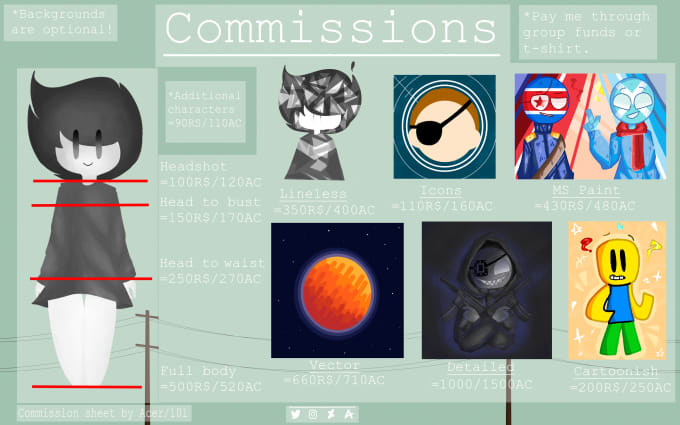 Do Digital Art Commissions - robux art commisions