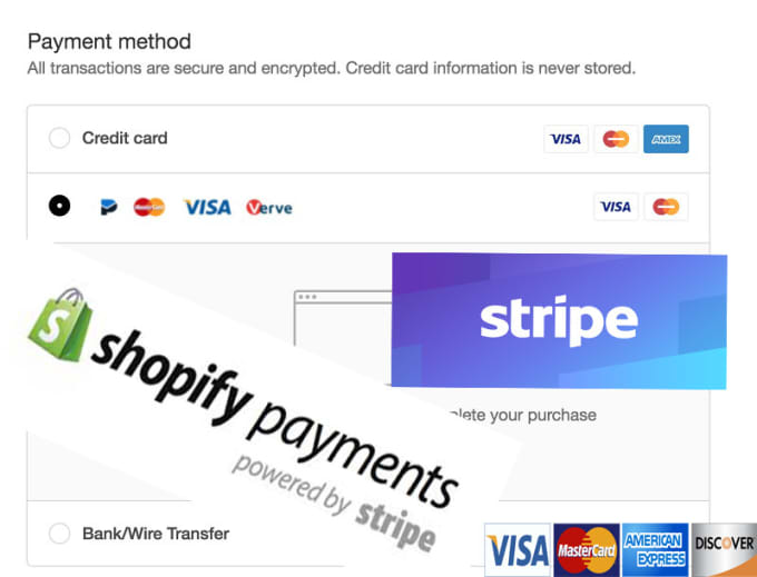 Open stripe shopify payment to accepting payments by credit cards by ...