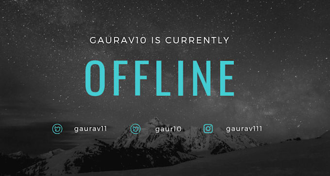 Create Attractive Banner For Youtube Twitch By Gauravchhablani