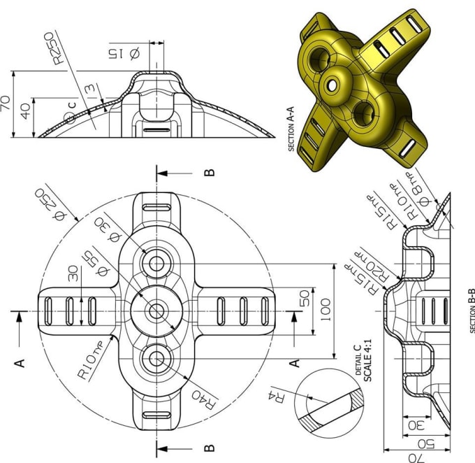 autocad 3d model to 2d drawing