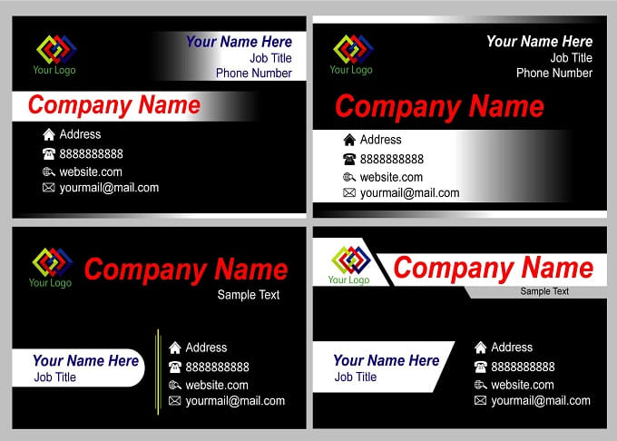 do business card for all print file motion and visual style