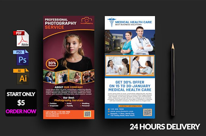 Do Business Roll Up Banner Design Within 24 Hours Delivery By