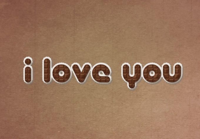 Send You An Picture Of I Love You Made By Chocolate In Photoshop