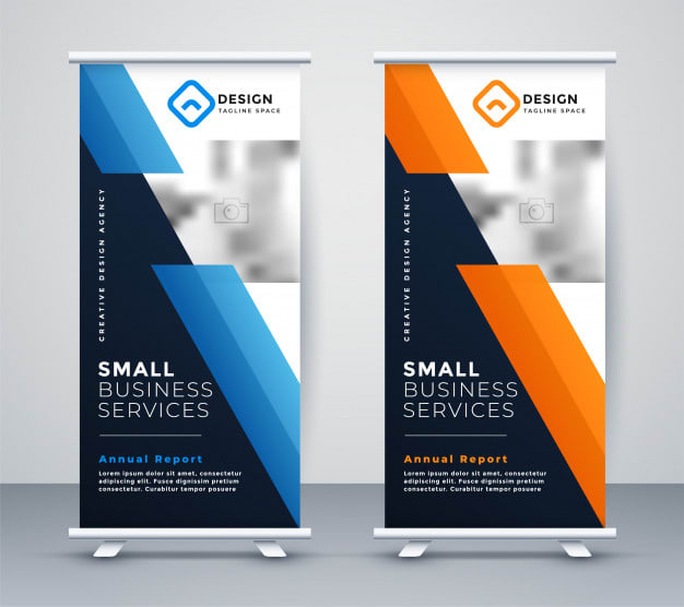 Design Seminar And Conference Roll Up Banner Poster Billboard By