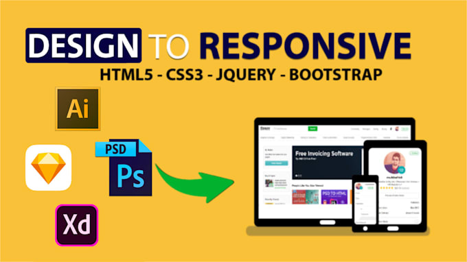 Convert Sketch Xd Psd And Ai To Html Responsive Design