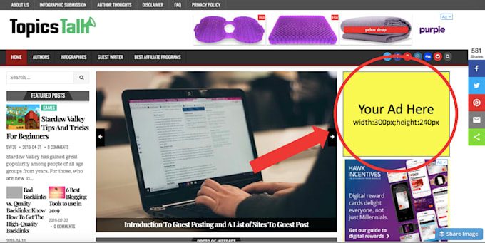 Add Your Advertising Banner To My News Website By Mannysavignano