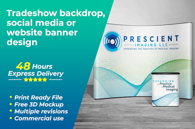 Create Tradeshow Backdrop Social Media Or Website Banner Design