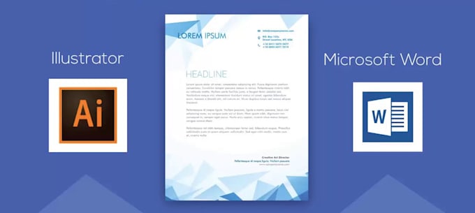 Design A Professional Letterhead Including Source Code Ms Word And Pdf Format