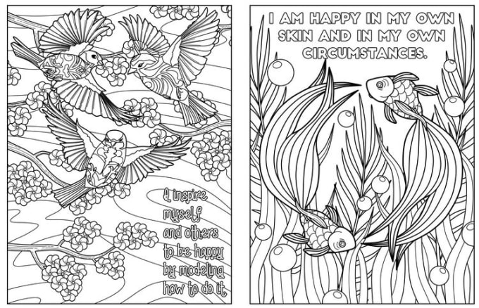 Give printable amazing affirmation adult coloring book ...