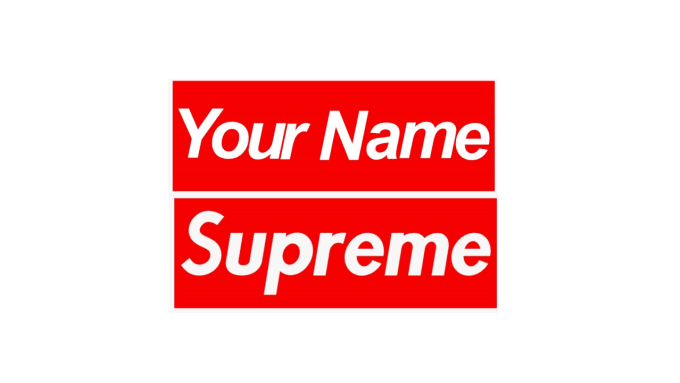 Custom Supreme Style Logo With Your Name By Willgladwin123