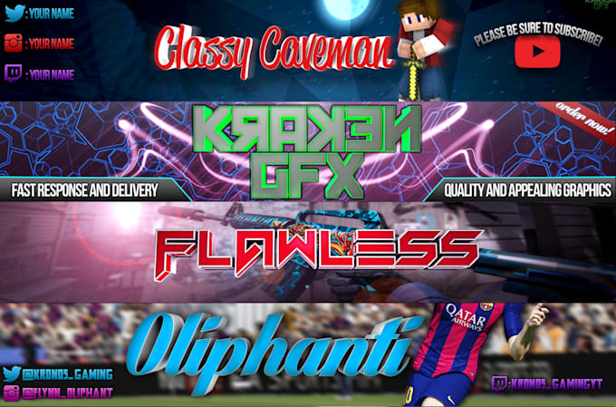 Design A Quality Youtube Channel Banner By Krakengfx