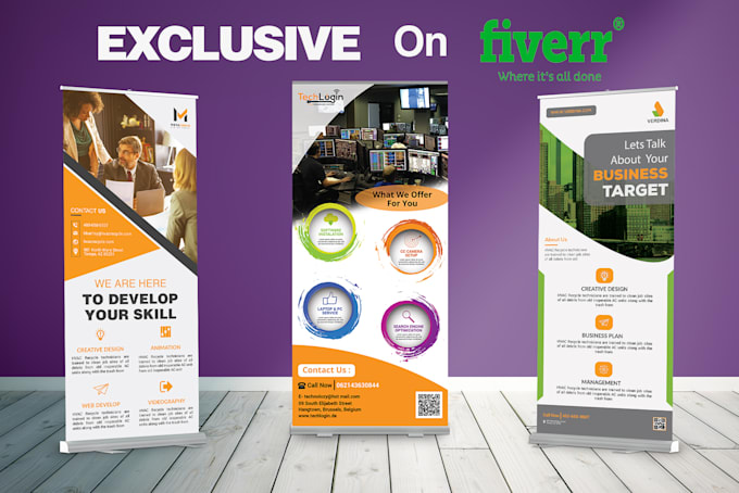 Design Gorgeous Roll Up And X Stand Banner For You By Sobir10