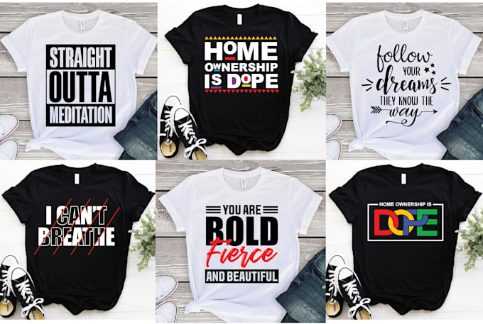 Do trendy typography t shirt design and graphic t shirt by