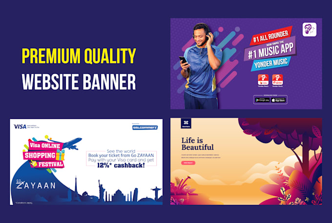 Make Website Banner Design By Ahmed Razu